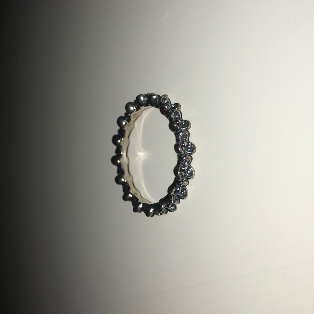 Pandora Silver Flower Ring Size 8